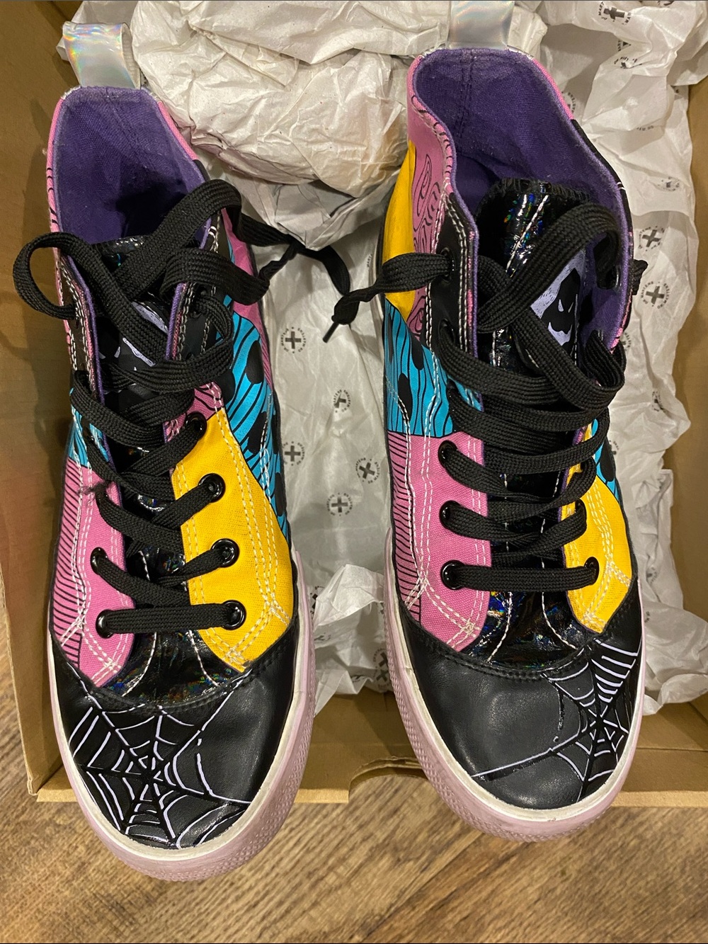 The Nightmare Before Christmas Ground Up High-Top Sneakers: Sz. 8